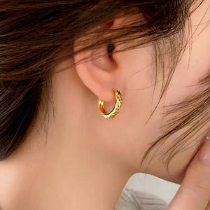 14k Gold-Plated Luxury Hoop Earrings