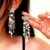 14k Gold-Plated Star Tassel Earrings