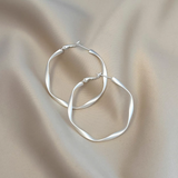 14k Gold-Plated Wavy Hoop Earrings