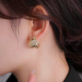 18K Gold-Plated C-Shaped Earrings