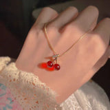 18K Gold-Plated Cherry Necklaces