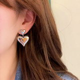 18K Gold-Plated Double Heart Earrings