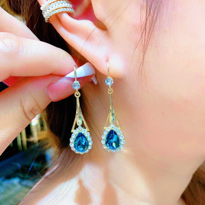 18K Gold-Plated Opal Leaf Earrings