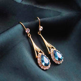 18K Gold-Plated Opal Leaf Earrings