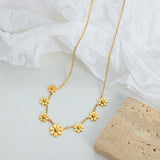 18K Gold-Plated Small Chrysanthemum Necklaces