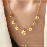 18K Gold-Plated Small Chrysanthemum Necklaces