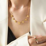 18K Gold-Plated Small Chrysanthemum Necklaces