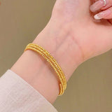 14K Gold-Plated Elegant Three-Circle Bracelets