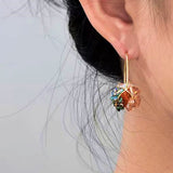 18K Gold-plated Crystal Bag Earrings