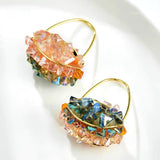 18K Gold-plated Crystal Bag Earrings