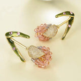 18K Gold-plated Dazzling Tulip Earrings