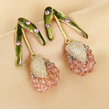 18K Gold-plated Dazzling Tulip Earrings