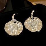 18K Gold-plated Diamond And Pearl Earrings