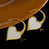 18K Gold-plated Heart-Design Earrings