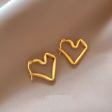 18K Gold-plated Heart-Design Earrings