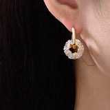 18K Gold-plated Hydrangea Flower Earrings