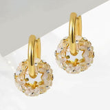 18K Gold-plated Hydrangea Flower Earrings