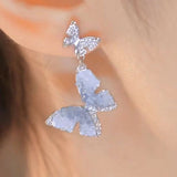 18K Gold-plated Kyanite Butterfly Earrings