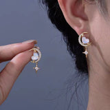 18K Gold-plated Oil Dripping Heart Earrings