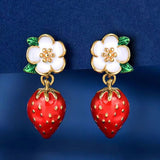 18K Gold-plated Strawberry Earrings