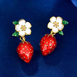 18K Gold-plated Strawberry Earrings