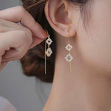 18K Gold-plated Tassel Threader Earrings