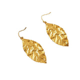 18K Gold-plated Vintage Gold Leaf Earrings