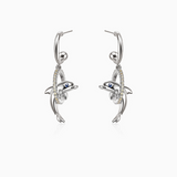 18K Gold-plated Zircon dolphin Earrings