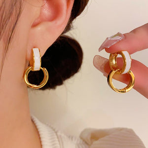 18K Gold Plated Simple Hoop Earrings