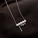 18K Gold Plated Pearl Letters LOVE Necklaces