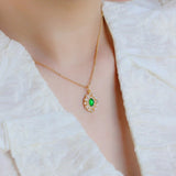 18K Real Gold Plated Light Luxury Zircon Necklace