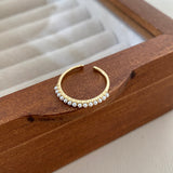 Gold Plated Artificial Pearl Two Piece Rings