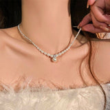 Silver Plated Artificial Pearl Necklaces