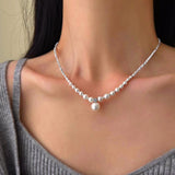 Silver Plated Artificial Pearl Necklaces