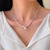 Silver Plated Artificial Pearl Necklaces