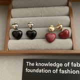 Silver Post 14k Gold-Plated Heart-Design Earrings