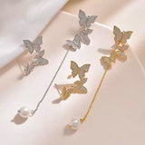 Silver Post Butterfly Earrings