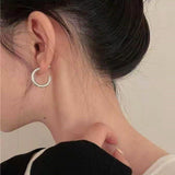 Silver Post Detachable Love Heart Earrings