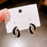 Silver Post Double C Earrings