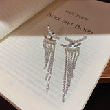 Silver Post Full Diamond Bling Bling Earrings