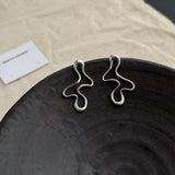 Silver Post Irregular Earrings