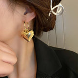 Silver Post Luxury Heart Earrings