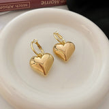 Silver Post Luxury Heart Earrings