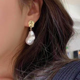 Silver Post Pearl Earrings