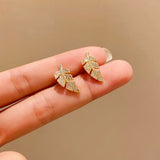 Silver Post Zircon Pearl Jacket Earrings