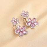 14K Gold-plated Pink Sun Petal Earrings