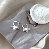 Silver Post Star Earrings