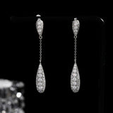 Silver Post Zircon Earrings