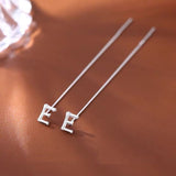 Sterling Silver 26 Letters Threader Earrings