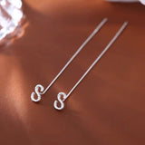 Sterling Silver 26 Letters Threader Earrings